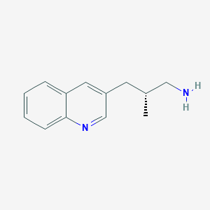 molecular formula C13H16N2 B2402372 (2R)-2-Methyl-3-quinolin-3-ylpropan-1-amine CAS No. 2248199-75-7