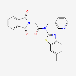 molecular formula C24H18N4O3S B2402399 2-(1,3-dioxoisoindolin-2-yl)-N-(6-methylbenzo[d]thiazol-2-yl)-N-(pyridin-3-ylmethyl)acetamide CAS No. 891113-62-5
