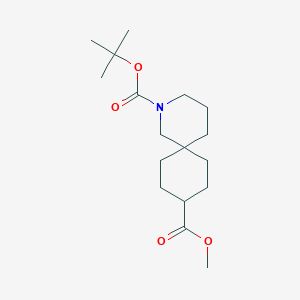 molecular formula C17H29NO4 B2402412 Meso-(6R,9R)-2-Tert-Butyl 9-Methyl 2-Azaspiro[5.5]Undecane-2,9-Dicarboxylate CAS No. 1251010-86-2