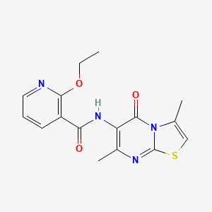 molecular formula C16H16N4O3S B2402433 N-(3,7-dimethyl-5-oxo-5H-thiazolo[3,2-a]pyrimidin-6-yl)-2-ethoxynicotinamide CAS No. 946223-52-5