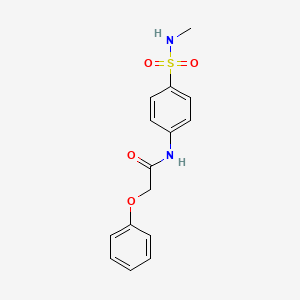 molecular formula C15H16N2O4S B2402439 N-[4-(methylsulfamoyl)phenyl]-2-phenoxyacetamide CAS No. 853744-62-4