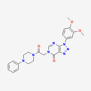 B2402454 3-(3,4-dimethoxyphenyl)-6-(2-oxo-2-(4-phenylpiperazin-1-yl)ethyl)-3H-[1,2,3]triazolo[4,5-d]pyrimidin-7(6H)-one CAS No. 872594-46-2