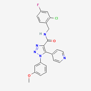 molecular formula C22H17ClFN5O2 B2402456 N-(2-chloro-4-fluorobenzyl)-1-(3-methoxyphenyl)-5-(pyridin-4-yl)-1H-1,2,3-triazole-4-carboxamide CAS No. 1326866-49-2