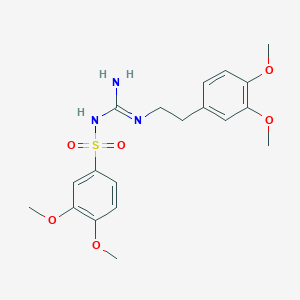 B2402458 N-(N-(3,4-dimethoxyphenethyl)carbamimidoyl)-3,4-dimethoxybenzenesulfonamide CAS No. 869075-52-5
