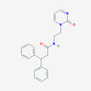 molecular formula C21H21N3O2 B2402476 N-(2-(2-oxopyrimidin-1(2H)-yl)ethyl)-3,3-diphenylpropanamide CAS No. 2191265-84-4