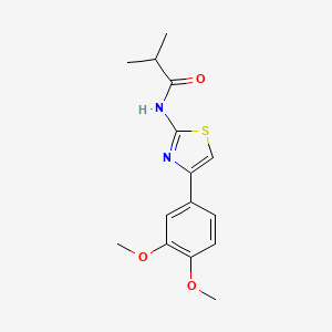 molecular formula C15H18N2O3S B2402478 N-[4-(3,4-dimethoxyphenyl)-1,3-thiazol-2-yl]-2-methylpropanamide CAS No. 391228-50-5