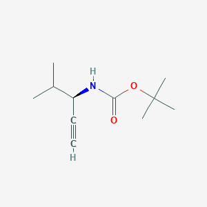 molecular formula C11H19NO2 B2402488 Carbamic acid, [(1R)-1-(1-methylethyl)-2-propynyl]-, 1,1-dimethylethyl ester CAS No. 213315-70-9