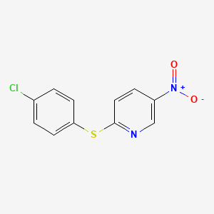 molecular formula C11H7ClN2O2S B2402489 2-[(4-Chlorophenyl)sulfanyl]-5-nitropyridine CAS No. 25935-61-9