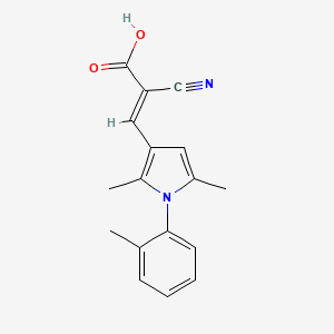 2-cyano-3-[2,5-dimethyl-1-(2-methylphenyl)-1H-pyrrol-3-yl]prop-2-enoic acid