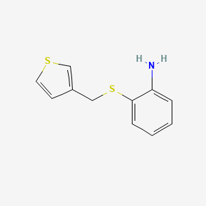molecular formula C11H11NS2 B2402511 2-[(Thien-3-ylmethyl)thio]aniline CAS No. 114461-58-4