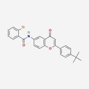 2-bromo-N-[2-(4-tert-butylphenyl)-4-oxo-4H-chromen-6-yl]benzamide