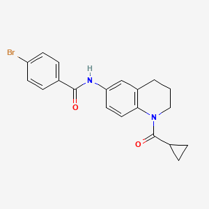 4-bromo-N-[1-(cyclopropanecarbonyl)-3,4-dihydro-2H-quinolin-6-yl]benzamide