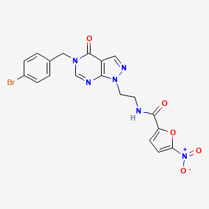 N-(2-(5-(4-bromobenzyl)-4-oxo-4,5-dihydro-1H-pyrazolo[3,4-d]pyrimidin-1-yl)ethyl)-5-nitrofuran-2-carboxamide