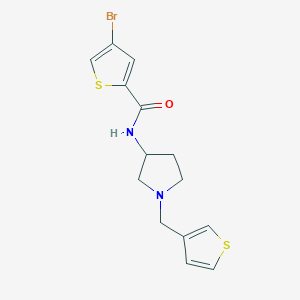 4-bromo-N-{1-[(thiophen-3-yl)methyl]pyrrolidin-3-yl}thiophene-2-carboxamide