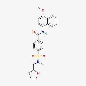 N-(4-methoxynaphthalen-1-yl)-4-(N-methyl-N-((tetrahydrofuran-2-yl)methyl)sulfamoyl)benzamide
