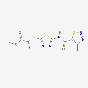 Methyl 2-((5-(4-methyl-1,2,3-thiadiazole-5-carboxamido)-1,3,4-thiadiazol-2-yl)thio)propanoate