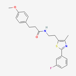 N-{2-[2-(3-fluorophenyl)-4-methyl-1,3-thiazol-5-yl]ethyl}-3-(4-methoxyphenyl)propanamide