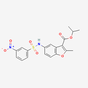 Propan-2-yl 2-methyl-5-[(3-nitrophenyl)sulfonylamino]-1-benzofuran-3-carboxylate