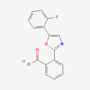 2-[5-(2-Fluorophenyl)-1,3-oxazol-2-yl]benzoic acid