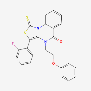 3-(2-fluorophenyl)-4-(2-phenoxyethyl)-1-thioxo-1H-thiazolo[3,4-a]quinazolin-5(4H)-one