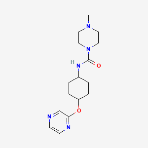 4-methyl-N-((1r,4r)-4-(pyrazin-2-yloxy)cyclohexyl)piperazine-1-carboxamide