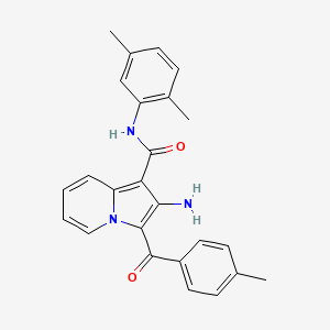 2-amino-N-(2,5-dimethylphenyl)-3-(4-methylbenzoyl)indolizine-1-carboxamide