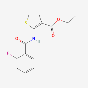 molecular formula C14H12FNO3S B2402545 Ethyl 2-(2-fluorobenzamido)thiophene-3-carboxylate CAS No. 864940-52-3