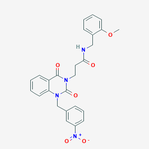 molecular formula C26H24N4O6 B2402547 N-(2-methoxybenzyl)-3-(1-(3-nitrobenzyl)-2,4-dioxo-1,2-dihydroquinazolin-3(4H)-yl)propanamide CAS No. 899939-10-7