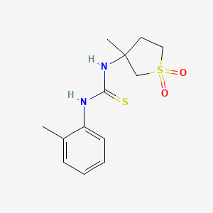 molecular formula C13H18N2O2S2 B2402571 1-(3-Methyl-1,1-dioxidotetrahydrothiophen-3-yl)-3-(o-tolyl)thiourea CAS No. 507255-91-6