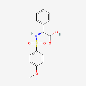 molecular formula C15H15NO5S B2402580 2-(4-methoxybenzenesulfonamido)-2-phenylacetic acid CAS No. 96686-12-3
