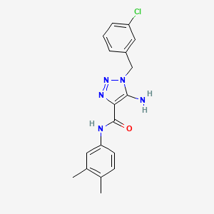 molecular formula C18H18ClN5O B2402581 5-amino-1-(3-chlorobenzyl)-N-(3,4-dimethylphenyl)-1H-1,2,3-triazole-4-carboxamide CAS No. 865655-98-7