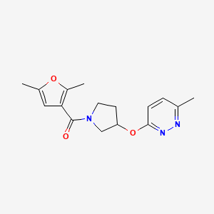 (2,5-Dimethylfuran-3-yl)(3-((6-methylpyridazin-3-yl)oxy)pyrrolidin-1-yl)methanone
