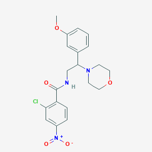 molecular formula C20H22ClN3O5 B2402592 2-chloro-N-(2-(3-methoxyphenyl)-2-morpholinoethyl)-4-nitrobenzamide CAS No. 942010-65-3