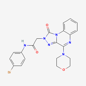 molecular formula C21H19BrN6O3 B2402595 N-(4-bromophenyl)-2-(4-morpholino-1-oxo-[1,2,4]triazolo[4,3-a]quinoxalin-2(1H)-yl)acetamide CAS No. 1189495-49-5
