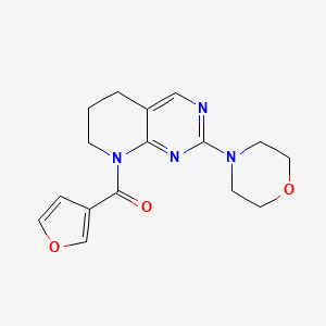 molecular formula C16H18N4O3 B2402599 furan-3-yl(2-morpholino-6,7-dihydropyrido[2,3-d]pyrimidin-8(5H)-yl)methanone CAS No. 2194907-75-8