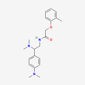 molecular formula C21H29N3O2 B2402613 N-[2-(dimethylamino)-2-[4-(dimethylamino)phenyl]ethyl]-2-(2-methylphenoxy)acetamide CAS No. 946217-76-1