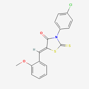 (Z)-3-(4-chlorophenyl)-5-(2-methoxybenzylidene)-2-thioxothiazolidin-4-one