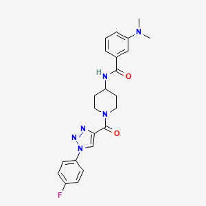 3-(dimethylamino)-N-(1-(1-(4-fluorophenyl)-1H-1,2,3-triazole-4-carbonyl)piperidin-4-yl)benzamide
