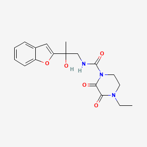 molecular formula C18H21N3O5 B2402682 N-[2-(1-benzofuran-2-yl)-2-hydroxypropyl]-4-ethyl-2,3-dioxopiperazine-1-carboxamide CAS No. 1903413-76-2
