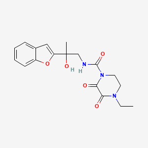 N-(2-(benzofuran-2-yl)-2-hydroxypropyl)-4-ethyl-2,3-dioxopiperazine-1-carboxamide