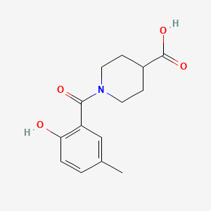 1-(2-Hydroxy-5-methylbenzoyl)piperidine-4-carboxylic acid
