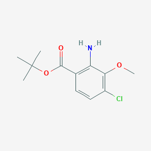 molecular formula C12H16ClNO3 B2402696 Tert-butyl 2-amino-4-chloro-3-methoxybenzoate CAS No. 2248293-13-0