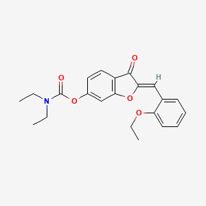 B2402726 (Z)-2-(2-ethoxybenzylidene)-3-oxo-2,3-dihydrobenzofuran-6-yl diethylcarbamate CAS No. 623116-45-0