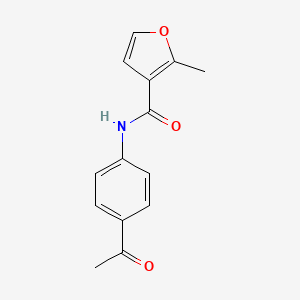 molecular formula C14H13NO3 B2402745 N-(4-acetylphenyl)-2-methylfuran-3-carboxamide CAS No. 424807-56-7