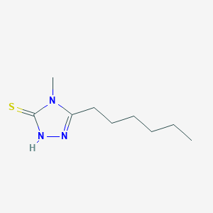 molecular formula C9H17N3S B2402764 5-hexyl-4-methyl-4H-1,2,4-triazole-3-thiol CAS No. 69480-45-1