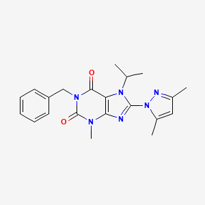 1-benzyl-8-(3,5-dimethyl-1H-pyrazol-1-yl)-7-isopropyl-3-methyl-1H-purine-2,6(3H,7H)-dione