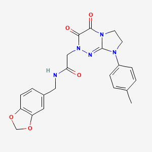 N-(1,3-benzodioxol-5-ylmethyl)-2-[8-(4-methylphenyl)-3,4-dioxo-6,7-dihydroimidazo[2,1-c][1,2,4]triazin-2-yl]acetamide