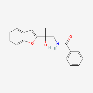 molecular formula C18H17NO3 B2402811 N-[2-(1-benzofuran-2-yl)-2-hydroxypropyl]benzamide CAS No. 2034492-75-4