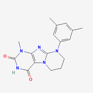 molecular formula C17H19N5O2 B2402855 9-(3,5-dimethylphenyl)-1-methyl-7,8-dihydro-6H-purino[7,8-a]pyrimidine-2,4-dione CAS No. 713083-05-7