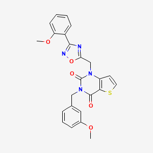 3-[(3-Methoxyphenyl)methyl]-1-[[3-(2-methoxyphenyl)-1,2,4-oxadiazol-5-yl]methyl]thieno[3,2-d]pyrimidine-2,4-dione